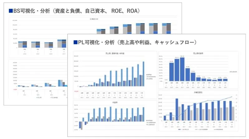 収益構造・資金の流れの分析のアウトプットイメージ