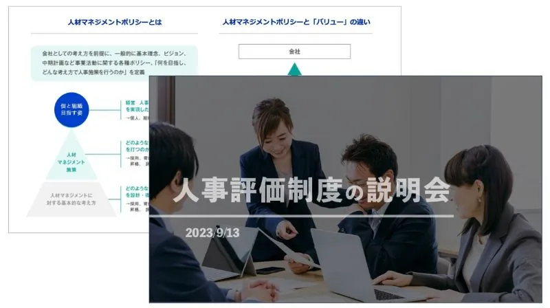 社員向け説明会の実施のアウトプットイメージ