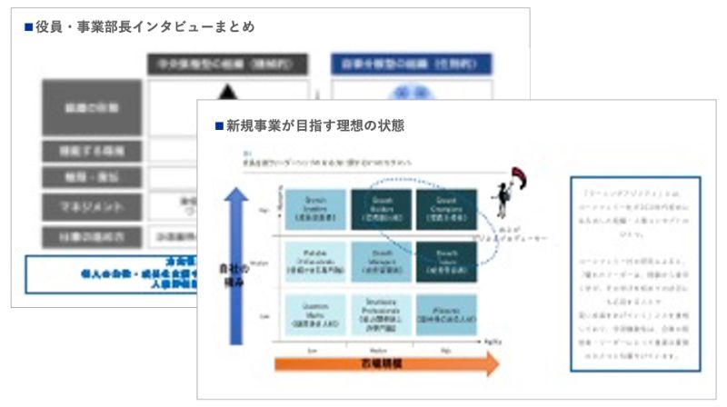 新規事業が目指す理想像の把握と明確化のアウトプットイメージ