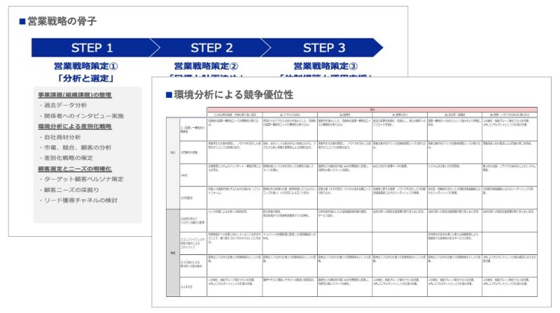 環境分析を踏まえた競争優位性の発見のアウトプットイメージ